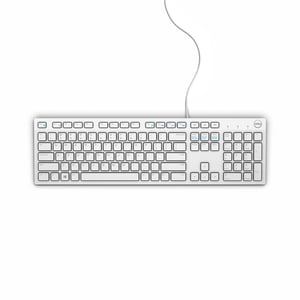 DELL KB216 tangentbord, universellt USB QWERTY, amerikanskt/internationellt, vitt