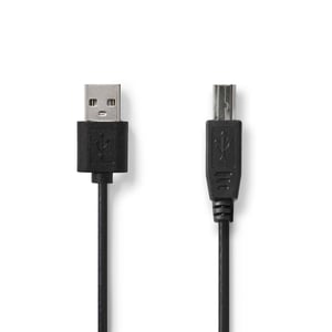 Nedis CCGL60101BK30 USB 2.0 Cable, 3 m, USB A to USB B, Black