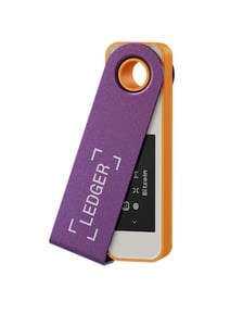 Ledger Nano S Plus USB Flash Drive Hardware Wallet Orange, Purple