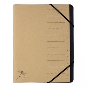 Page 40061-11 Tab for Cards Conventional Document Folder Brown Cardstock