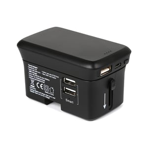 RealPower TravelCharge-4k Universal Black USB Wireless Charging Indoor, Outdoor
