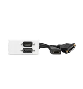 Vivolink WI221267 HDMI + DisplayPort Power Outlet, White