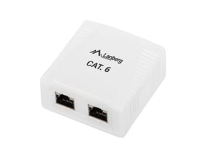 Lanberg OS6-0002-W adapter för 2 x RJ-45-kablar, vit