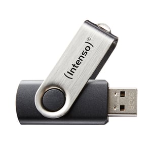 Intenso Basic Line USB-Stick 16 GB, USB Typ A 2.0, Schwarz, Silber