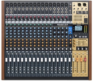 Tascam Model 24 24-channel 20–30,000 Hz Black, Gold, Wood