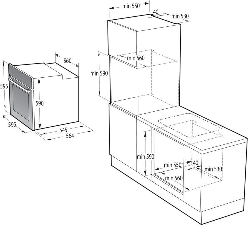 Gorenje BSA 6747 A04X 77 l Stal nierdzewna