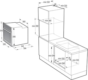 Gorenje BSA 6747 A04X 77 l Stal nierdzewna