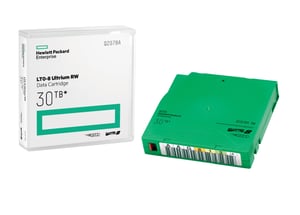 HPE LTO-8 Ultrium 30 TB RW utan anpassade etiketter, bibliotekspaket med 20 datakassetter med fodral Tom datakassett 1,26 cm
