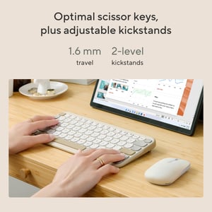 ASUS KW100 KEYBOARD/BG/UI/80 klawiatura Uniwersalne Bluetooth Beżowy