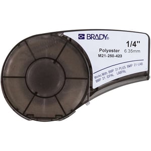 Brady M21-250-423 etikettband, svart på vitt