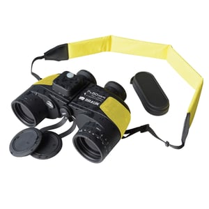 Braun Marine Binoculars BaK-4 Porro Binoculars, Black, Yellow