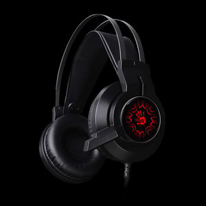 A4Tech J437 Headphones/Headset, Wired, Headband, Gaming, Black, Green