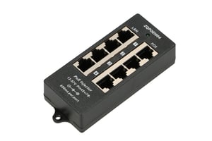 Extralink PoE-injektor med 4 portar, 4x 100 Mb/s, RJ45