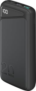 Goobay 53939 Lithium-Polymer (LiPo) Power Bank, 20,000 mAh, Black