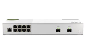 QNAP QSW-M2108-2S Managed L2 2.5G Ethernet (100/1000/2500) Network Switch, Gray
