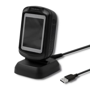 Qoltec 50864 Barcode Scanner Mounted 1D/2D LED Barcode Scanner, Black