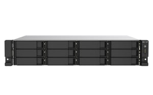 QNAP TS-1273AU-RP-8G serwer danych NAS Rack (2U) Ryzen Embedded V1500B 8 GB DDR4 0 TB QNAP QTS Aluminium, Czarny