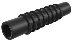 Microconnect BNC-Kabelentlastung aus Kunststoff, schwarzer Koaxialstecker, 1 Stück.