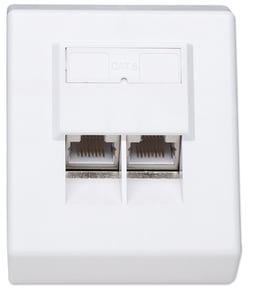 Intellinet 408417 eluttag 2 x RJ-45 Vit