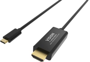 Vision TC-2MUSBCHDMI-BL 2 m USB Type-C to HDMI Type A (Standard) Black