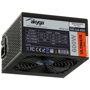 Akyga AK-U4-600 moduł zasilaczy 600 W 20+4 pin ATX ATX Czarny