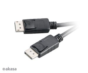 Akasa AK-CBDP01-20BK kabel DisplayPort 2 m Czarny