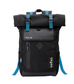 Veho TX-4 Backpack Travel Backpack Black, Blue Polyester