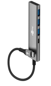 Goobay 76562 USB-Typ-C-Hubs und -Konzentratoren 5000 Mbit/s Grau
