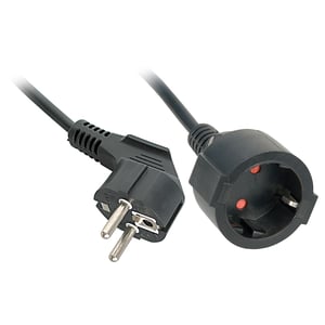 Lindy 30245 Verteiler 5 m, 2 x Netzsteckdose, für den Innenbereich, schwarz