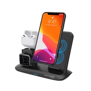 RealPower ChargeAIR All Desk Pro Smartphone, Smartwatch Black USB Wireless Charging Indoor