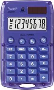 Rebell Starlet VL Pocket Calculator Basic Calculator Purple