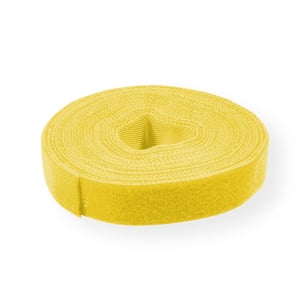 VALUE 25.99.5252 Kabelband med kardborreband för kablar, gul, 5 st.