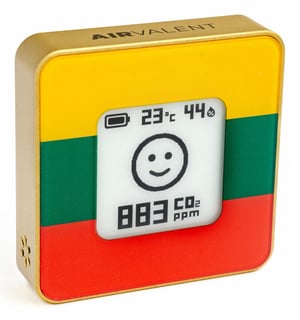 AIRVALENT AIRV-FLLT cyfrowa stacja meteorologiczna Złoto, Zielony, Czerwony, Żółty Bateria