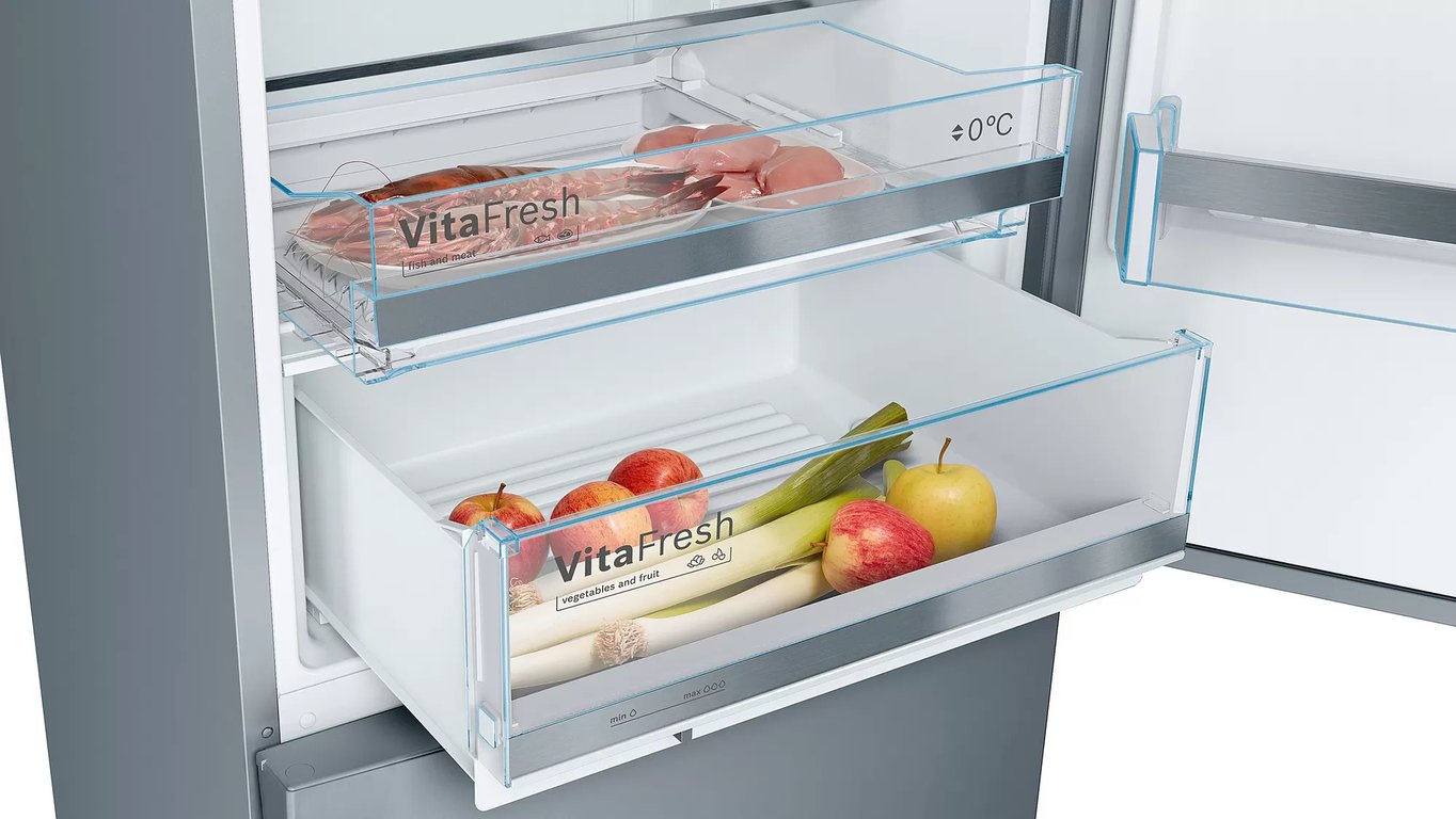 Bosch Serie 6 KGE49AICA lodówko-zamrażarka Wolnostojący 419 l Stal nierdzewna