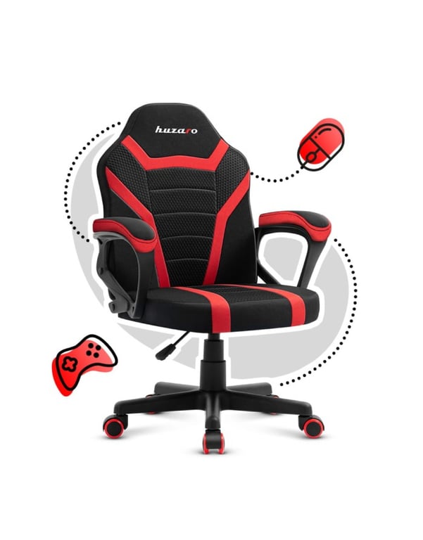 Huzaro Ranger 1.0 Red Mesh Płaskie siedzisko Siatka z oczkiem