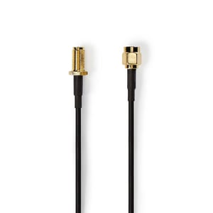 Nedis CSGL02210BK20 kabel koncentryczny 2 m RP-SMA Czarny