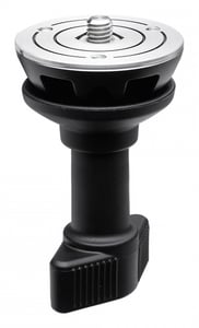 Manfrotto Short Half Ball 60mm Tripod Head Plate, Black Aluminum