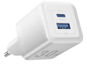 Vention FEQW0-EU Ladegerät für mobile Geräte: Kopfhörer, Smartphone, Smartwatch, Tablet, Weiß, Wechselstrom, Schnellladung, Intern