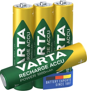 Varta 05703 Uppladdningsbart AAA-batteri av nickelmetallhydrid (NiMH)