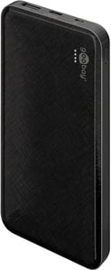 Goobay 64591 Lithium-Polymer (LiPo) Power Bank, 10,000 mAh, Black