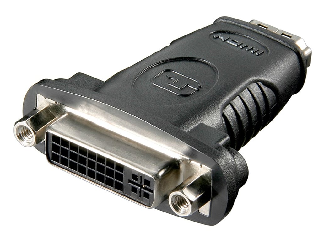 Goobay 60752 przejściówka do kabli HDMI DVI (24+5) Czarny