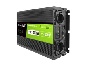 Green Cell Przetwornica napięcia PowerInverter LCD 12 V 2000W/4000W z wyświetlaczem LCD - czysty sinus