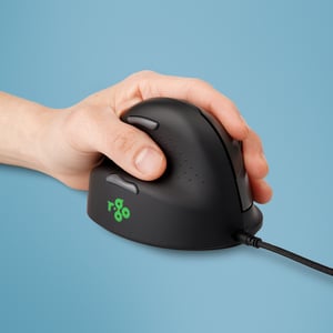 R-Go Tools Ergonomiczna mysz R-Go HE Break mysz z aplikacją do robienia przerw, rozmiar średni, leworęczna, przewodowa, czarna