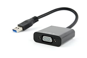 Gembird AB-U3M-VGAF-01 External USB Graphics Card 1920 x 1080 px Black