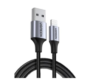 Ugreen UG-60156 1 m Black, Silver