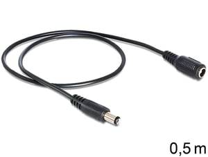 DeLOCK 83290 Netzkabel, schwarz, 0,5 m