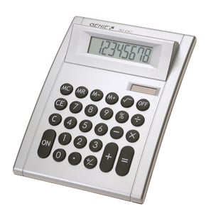 Genie 50 DC Tischrechner Display des Taschenrechners Silber