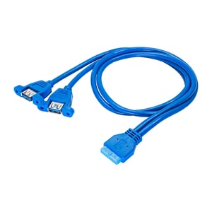 Akyga AK-CA-62 USB Cable, USB 3.2 Gen 1 (3.1 Gen 1), 65 m, USB 3.0, 19-pin, 2 x USB 3.0, Blue