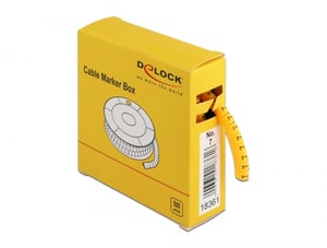 DeLOCK Cable Tags, No. 7, yellow, 500 pcs.