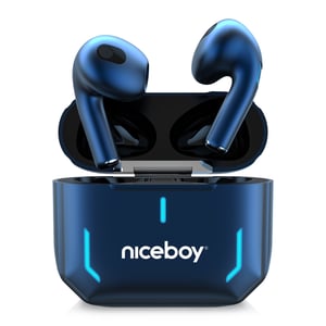 Niceboy HIVE SpacePods Zestaw słuchawkowy Bezprzewodowy Douszny Połączenia/Muzyka/Sport/Codzienność Bluetooth Niebieski